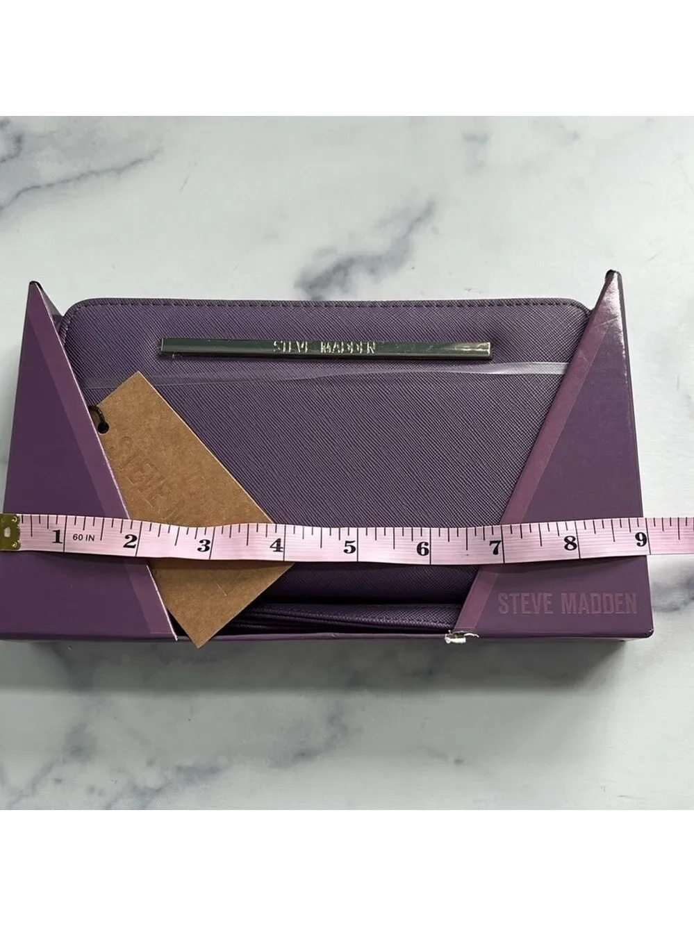 Steve Madden BZippy Grape Purple Boxed Wallet Wristlet NWT
